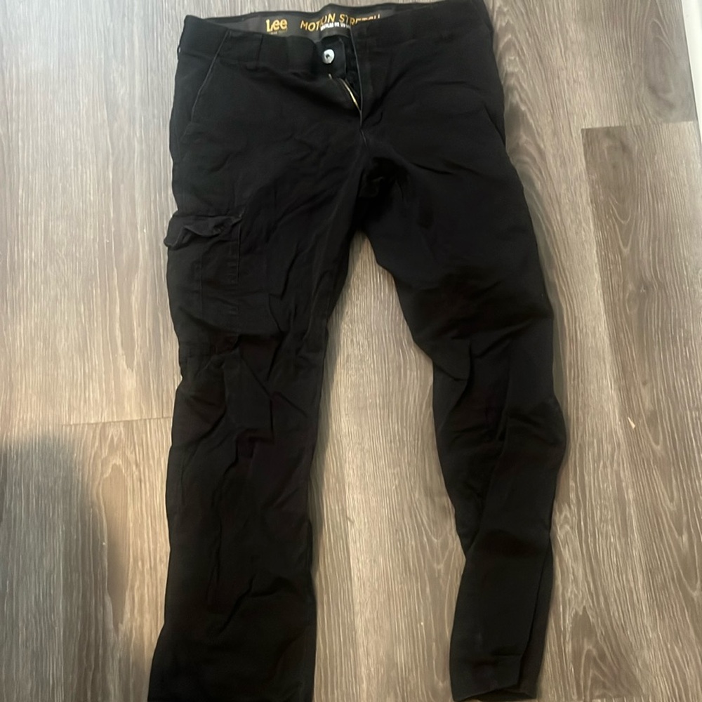 Selling black cargo pants and barely wore a month before they stopped fitting.